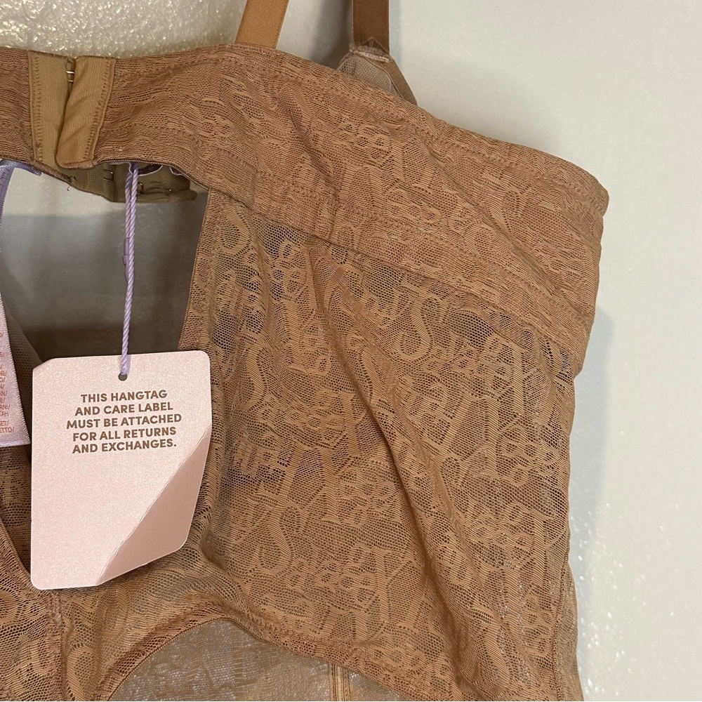 NWT Savage X Fenty Tan Monogram Thong Bodysuit 2X - Picture 4 of 4